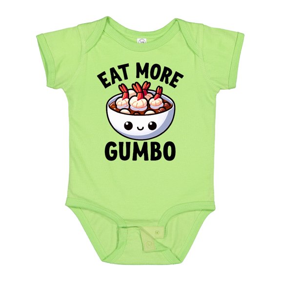 Inktastic Eat More Gumbo Funny Cajun Food Lover Boys or Girls Baby Bodysuit