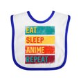 thumbnail image 1 of Inktastic Eat Sleep Anime Repeat Boys or Girls Baby Bib, 1 of 4