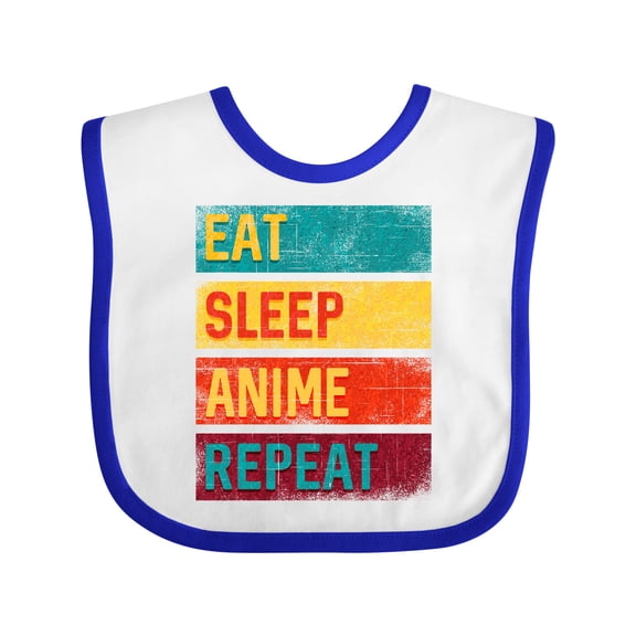 Inktastic Eat Sleep Anime Repeat Boys or Girls Baby Bib