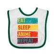 thumbnail image 1 of Inktastic Eat Sleep Anime Repeat Boys or Girls Baby Bib, 1 of 4