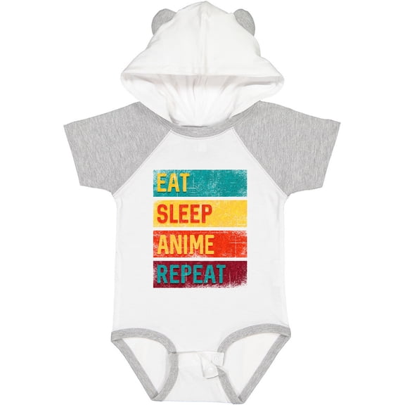Inktastic Eat Sleep Anime Repeat Boys or Girls Baby Bodysuit