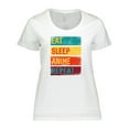 thumbnail image 1 of Inktastic Eat Sleep Anime Repeat Women's Plus Size T-Shirt, 1 of 5
