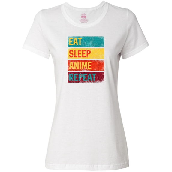 Inktastic Eat Sleep Anime Repeat Women's T-Shirt