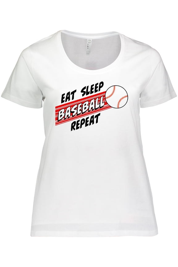 Eat, Sleep, Baseball, Repeat Women's Plus Size T-Shirt