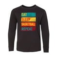 thumbnail image 1 of Inktastic Eat Sleep Basketball Repeat Long Sleeve Youth T-Shirt, 1 of 5