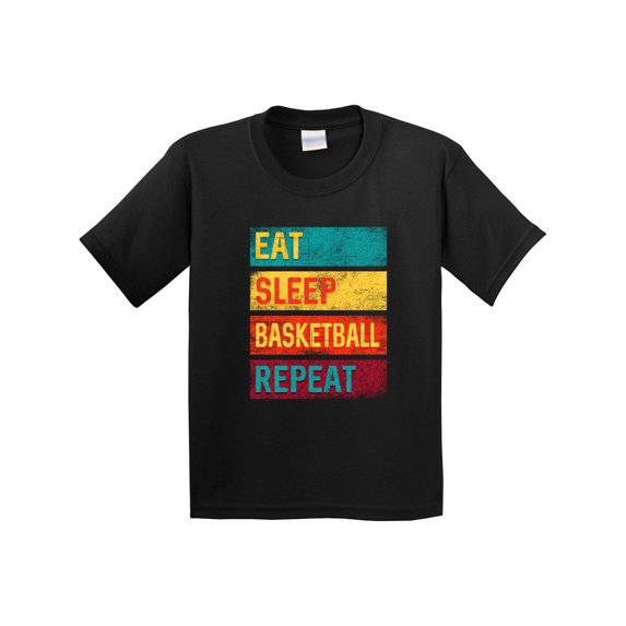 Inktastic Eat Sleep Basketball Repeat Youth T-Shirt