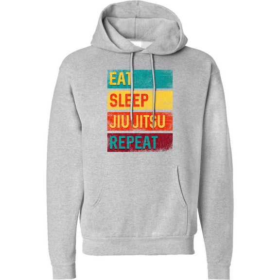 Inktastic Eat Sleep Jiu Jitsu Repeat Adult Hoodie Sweatshirt