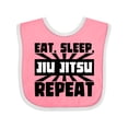 thumbnail image 1 of Inktastic Eat, Sleep, Jiu Jitsu, Repeat Boys or Girls Baby Bib, 1 of 4