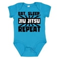 thumbnail image 1 of Inktastic Eat, Sleep, Jiu Jitsu, Repeat Boys or Girls Baby Bodysuit, 1 of 5