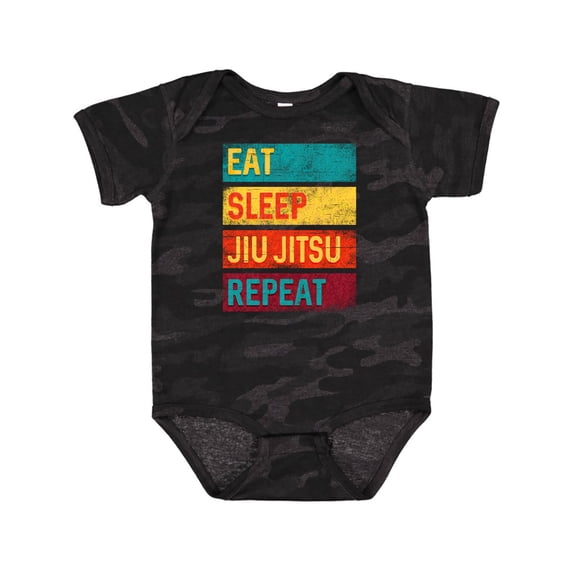 Inktastic Eat Sleep Jiu Jitsu Repeat Boys or Girls Baby Bodysuit