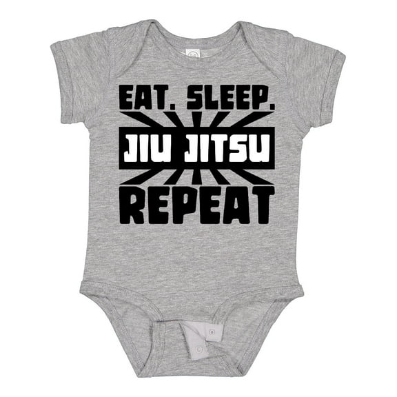 Inktastic Eat, Sleep, Jiu Jitsu, Repeat Boys or Girls Baby Bodysuit