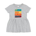 thumbnail image 1 of Inktastic Eat Sleep Jiu Jitsu Repeat Girls Baby Dress, 1 of 5