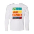 thumbnail image 1 of Inktastic Eat Sleep Jiu Jitsu Repeat Long Sleeve Youth T-Shirt, 1 of 5