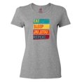 thumbnail image 1 of Inktastic Eat Sleep Jiu Jitsu Repeat Women's T-Shirt, 1 of 5