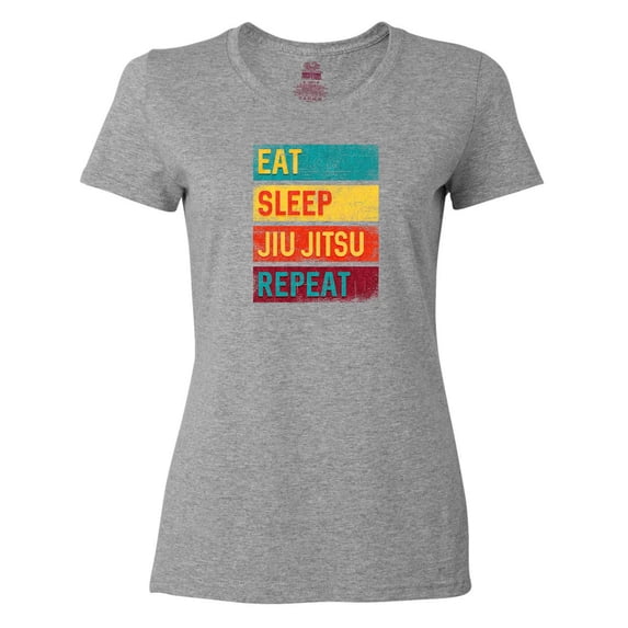 Inktastic Eat Sleep Jiu Jitsu Repeat Women's T-Shirt