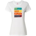 thumbnail image 1 of Inktastic Eat Sleep Jiu Jitsu Repeat Women's T-Shirt, 1 of 5