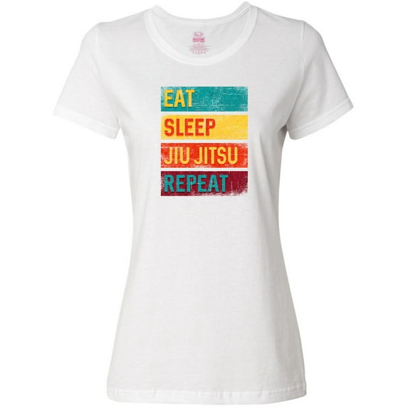 Inktastic Eat Sleep Jiu Jitsu Repeat Women's T-Shirt