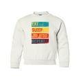 thumbnail image 1 of Inktastic Eat Sleep Jiu Jitsu Repeat Youth Sweatshirt, 1 of 4