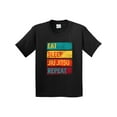thumbnail image 1 of Inktastic Eat Sleep Jiu Jitsu Repeat Youth T-Shirt, 1 of 5