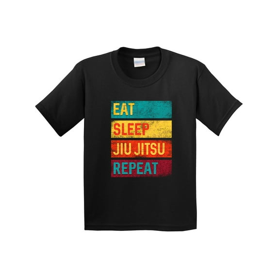 Inktastic Eat Sleep Jiu Jitsu Repeat Youth T-Shirt