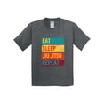 thumbnail image 1 of Inktastic Eat Sleep Jiu Jitsu Repeat Youth T-Shirt, 1 of 5