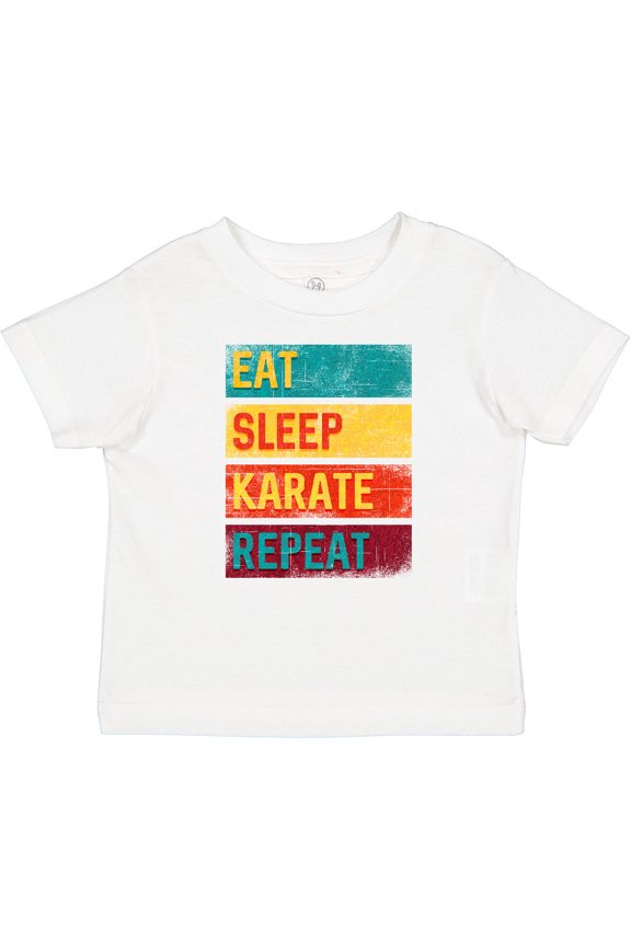 Eat Sleep Karate Repeat Boys or Girls Baby T-Shirt