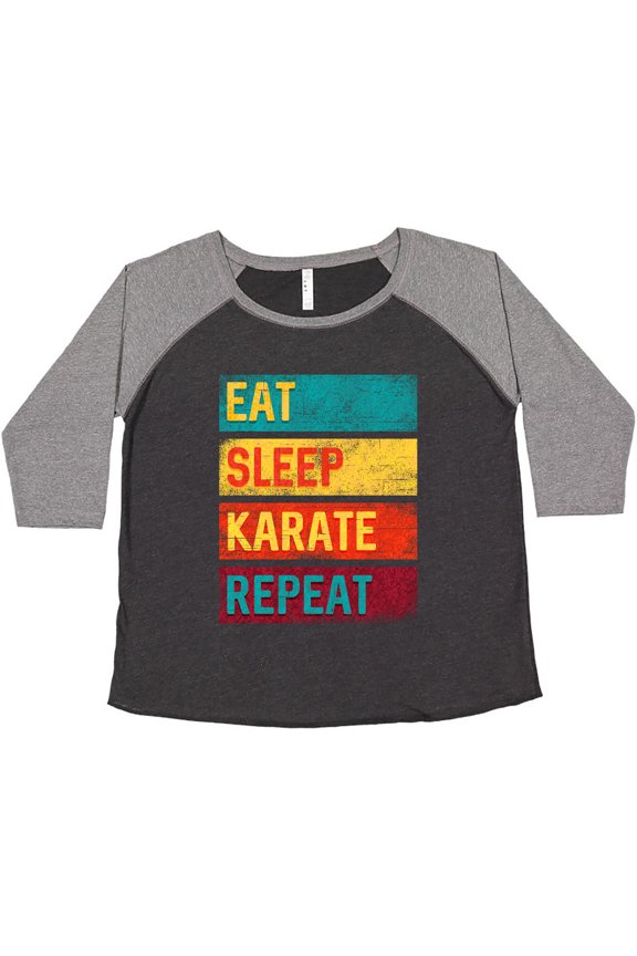 Eat Sleep Karate Repeat Women's Plus Size T-Shirt