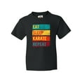 thumbnail image 1 of Inktastic Eat Sleep Karate Repeat Youth T-Shirt, 1 of 5