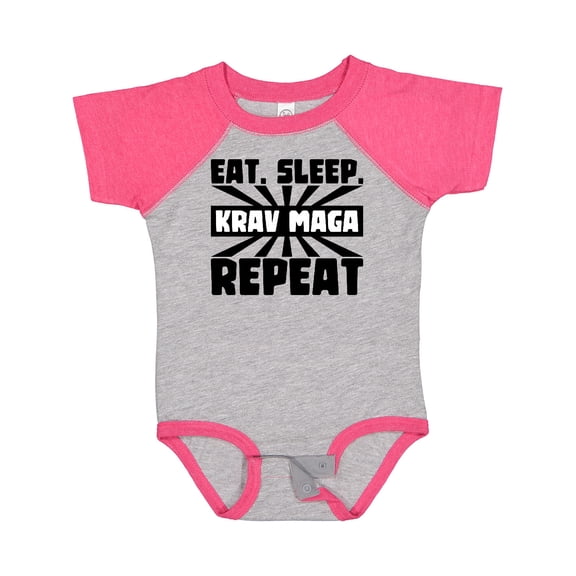 Inktastic Eat, Sleep, Krav Maga, Repeat Boys or Girls Baby Bodysuit