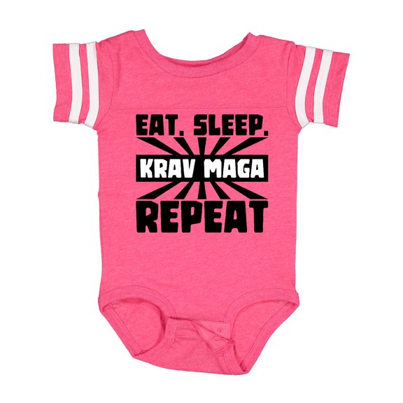 Inktastic Eat, Sleep, Krav Maga, Repeat Boys or Girls Baby Bodysuit