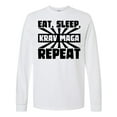 thumbnail image 1 of Inktastic Eat, Sleep, Krav Maga, Repeat Long Sleeve T-Shirt, 1 of 5