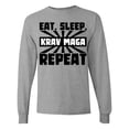 thumbnail image 1 of Inktastic Eat, Sleep, Krav Maga, Repeat Long Sleeve T-Shirt, 1 of 5