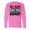thumbnail image 1 of Inktastic Eat, Sleep, Krav Maga, Repeat Long Sleeve T-Shirt, 1 of 5