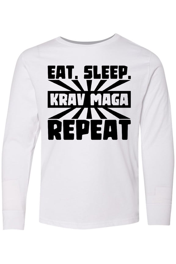 Eat, Sleep, Krav Maga, Repeat Long Sleeve Youth T-Shirt