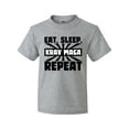 thumbnail image 1 of Inktastic Eat, Sleep, Krav Maga, Repeat Youth T-Shirt, 1 of 5