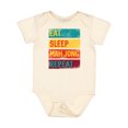thumbnail image 1 of Inktastic Eat Sleep Mah Jong Repeat Boys or Girls Baby Bodysuit, 1 of 5