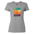 thumbnail image 1 of Inktastic Eat Sleep Mah Jong Repeat Women's T-Shirt, 1 of 5