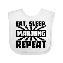 Inktastic Eat, Sleep, Mahjong, Repeat Boys or Girls Baby Bib