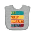 thumbnail image 1 of Inktastic Eat Sleep Martial Arts Repeat Boys or Girls Baby Bib, 1 of 4