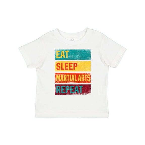 Inktastic Eat Sleep Martial Arts Repeat Boys or Girls Toddler T-Shirt