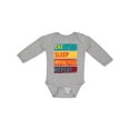 thumbnail image 1 of Inktastic Eat Sleep Motorcycles Repeat Boys or Girls Long Sleeve Baby Bodysuit, 1 of 5