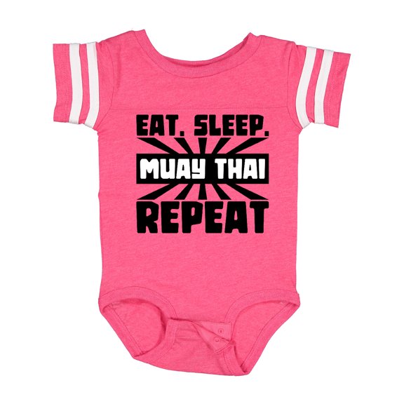Inktastic Eat, Sleep, Muay Thai, Repeat Boys or Girls Baby Bodysuit