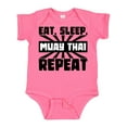 thumbnail image 1 of Inktastic Eat, Sleep, Muay Thai, Repeat Boys or Girls Baby Bodysuit, 1 of 5