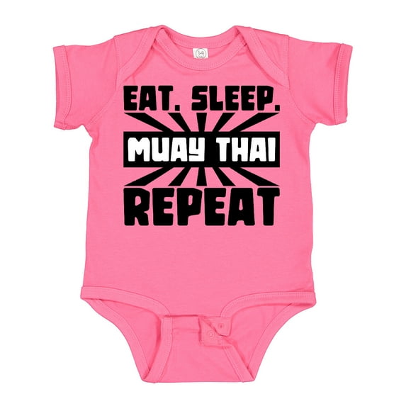 Inktastic Eat, Sleep, Muay Thai, Repeat Boys or Girls Baby Bodysuit