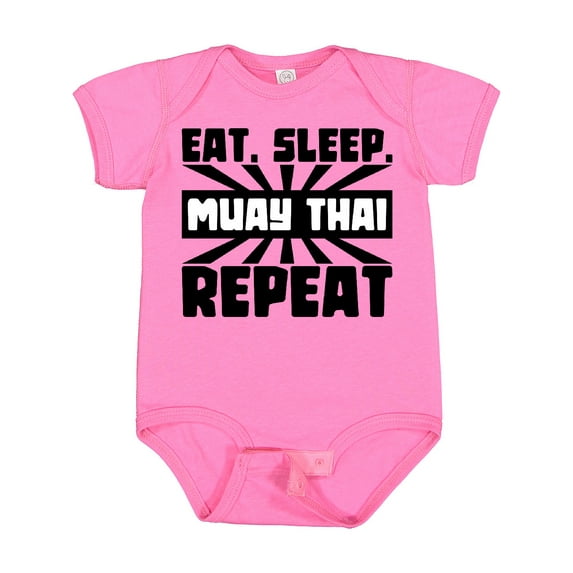 Inktastic Eat, Sleep, Muay Thai, Repeat Boys or Girls Baby Bodysuit