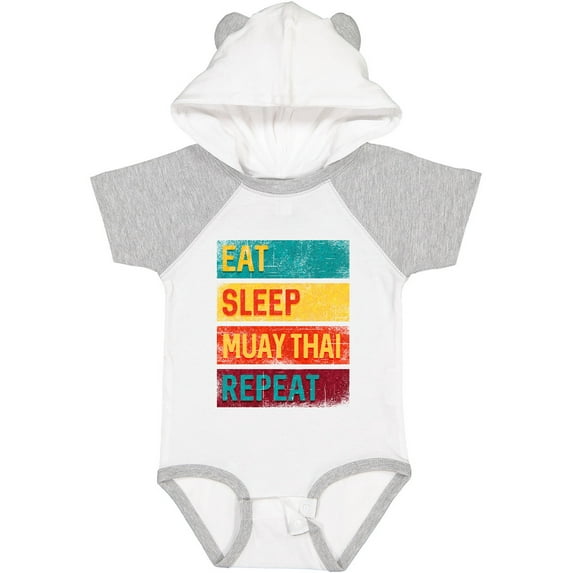 Inktastic Eat Sleep Muay Thai Repeat Boys or Girls Baby Bodysuit