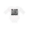 thumbnail image 1 of Inktastic Eat, Sleep, Muay Thai, Repeat Boys or Girls Long Sleeve Baby Bodysuit, 1 of 5