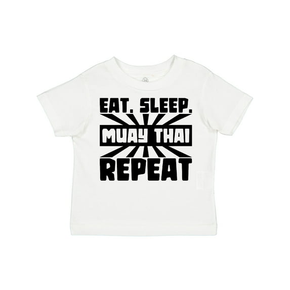 Inktastic Eat, Sleep, Muay Thai, Repeat Boys or Girls Toddler T-Shirt