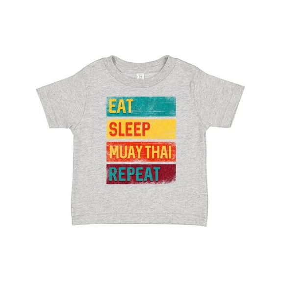 Inktastic Eat Sleep Muay Thai Repeat Boys or Girls Toddler T-Shirt