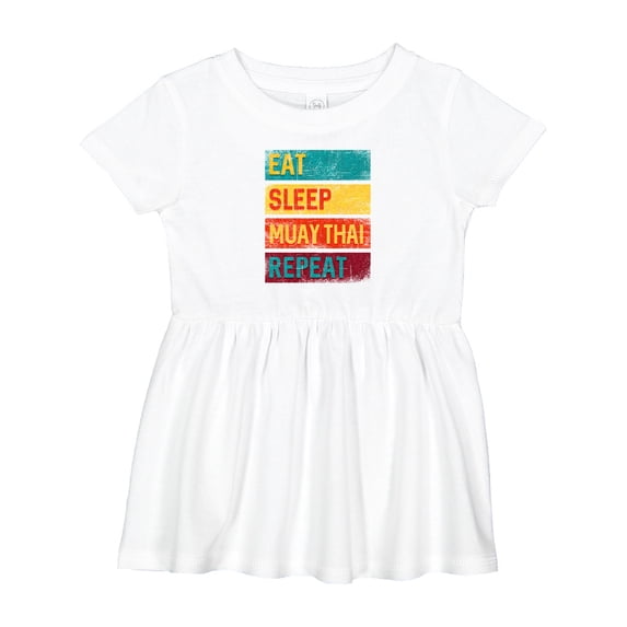Inktastic Eat Sleep Muay Thai Repeat Girls Baby Dress